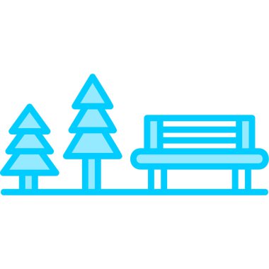 Dinlenme Alanı Web simgesi basit illüstrasyon 