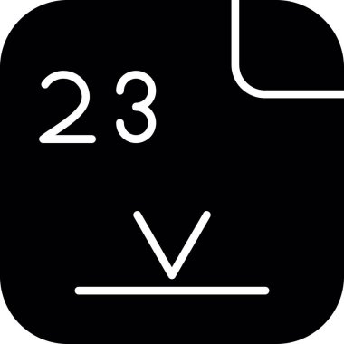 Vanadyum vektör web simgesi illüstrasyonu