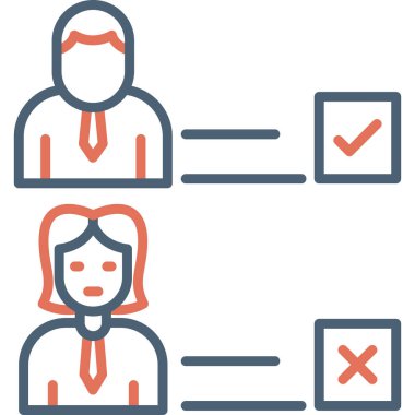 Selected Candidate modern vector icon illustration