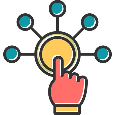 Teknoloji. Web simgesi basit illüstrasyon