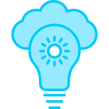 vector cloud storage technology icon illustration