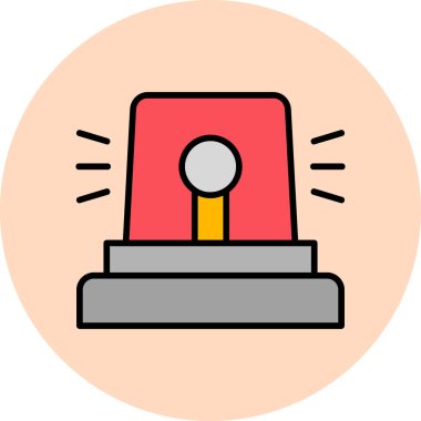 Siren modern simge, vektör çizimi 