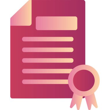 Sertifika. Web simgesi basit tasarım 