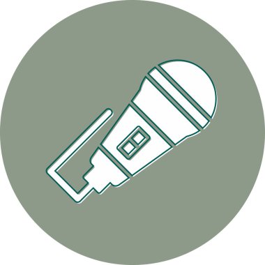 mikrofon simgesi vektör illüstrasyonu