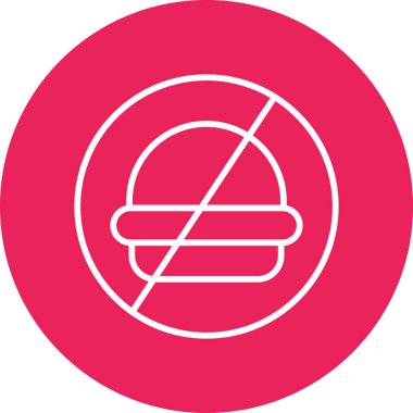 Gıda simgesi olmayan vektör illüstrasyonu