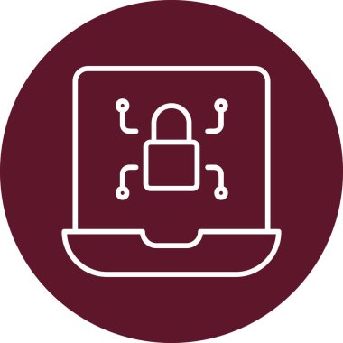 Fidye virüsü. Web simgesi basit illüstrasyon