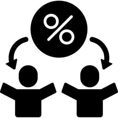 Komisyon modern simge vektör illüstrasyonu