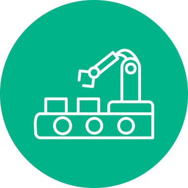 Otomasyon. Web simgesi basit illüstrasyon