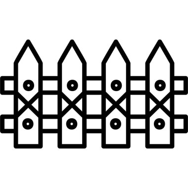 çit ağ simgesi basit vektör çizimi