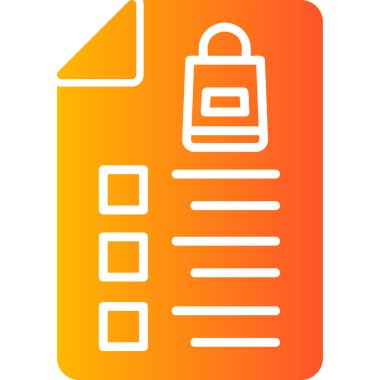 Alışveriş Listesi web simgesi basit illüstrasyon