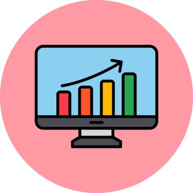 veri analiz grafiği. Basit web illüstrasyonu