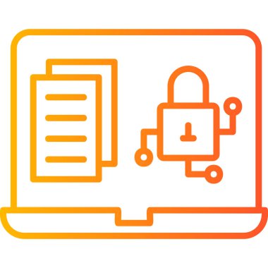 Şifrelenmiş veri modern simgesi, vektör illüstrasyonu 