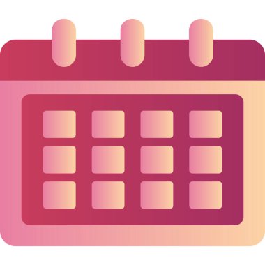 Takvim simgesi, vektör illüstrasyonu basit tasarım