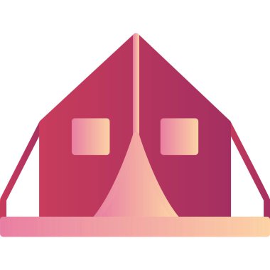 Çadır modern simge, vektör çizimi