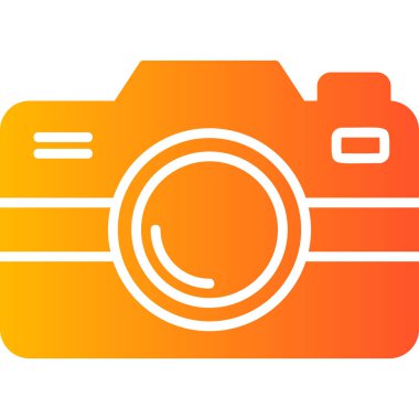 Fotoğraf Kamerası Simgesi. Vektör İllüstrasyonu