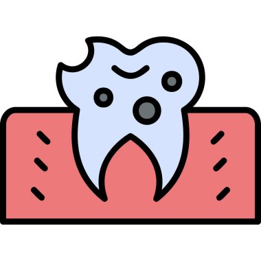 Diş. Web simgesi basit illüstrasyon