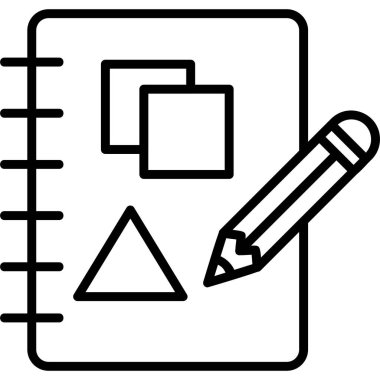 Çizim kitabı modern simge, vektör illüstrasyonu