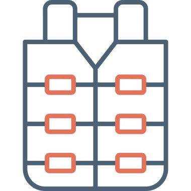 Can yeleği illüstrasyonu, basit web simgesi