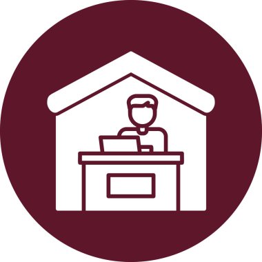 Ev Web simgesinden Çalışma Basit illüstrasyon