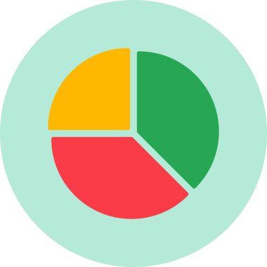 Pasta grafiği simgesi. düz tasarım biçimi. 
