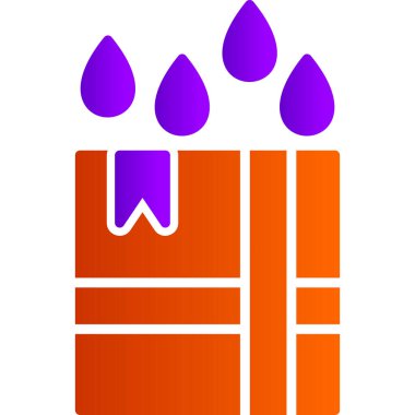 Yağmur damlası simgesi altındaki paket basit illüstrasyon 