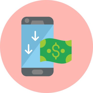 Nakit akışı modern simge vektör illüstrasyonu