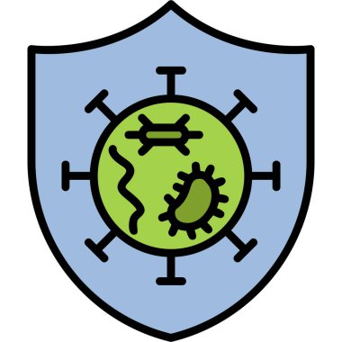 Koruma çizgisi simgesi, vektör illüstrasyonu