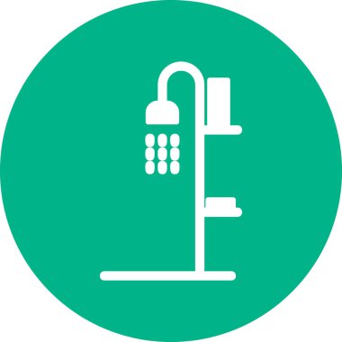 duş, web basit simge illüstrasyonu