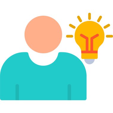 Fikir modern simgesi, vektör illüstrasyonu