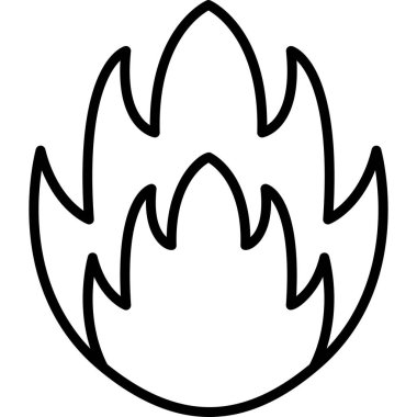 Basit alev logosu, Ateş vektörü illüstrasyonu