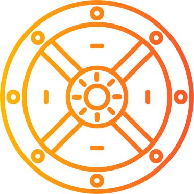 kalkan ikon vektör illüstrasyonu