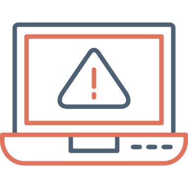 Laptop Virus icon modern vector illustration