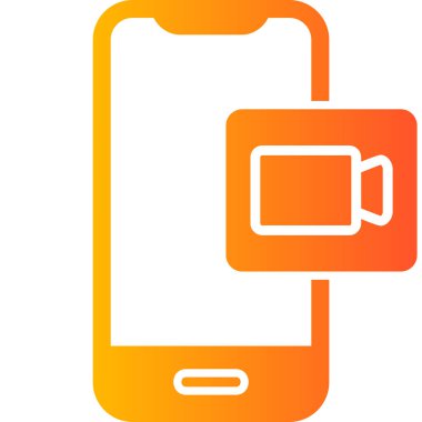 Video çağrısı modern simge, vektör illüstrasyonu