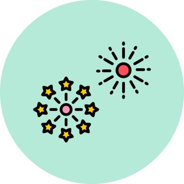 Havai fişek web simgesinin vektör çizimi