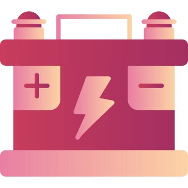 Araba aküsü. vektör çizim