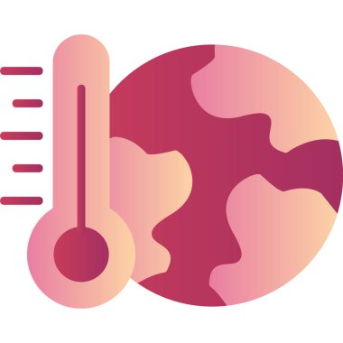 Küresel ısınma modern ikon vektör çizimi