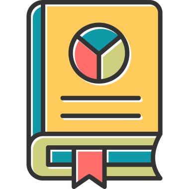 Kitap simgesi, modern tasarım illüstrasyonu