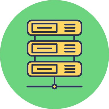 Sunucu. Web simgesi basit illüstrasyon