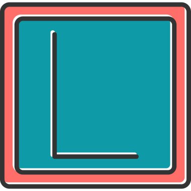 Basit simge, vektör illüstrasyonu öğreniliyor