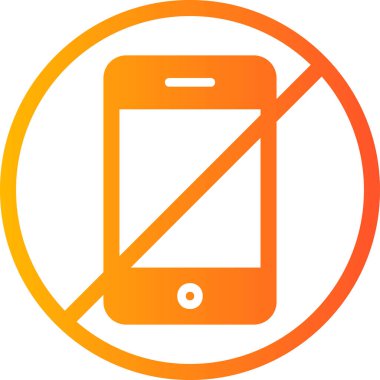 Cep telefonu simgesi engelleniyor. vektör illüstrasyonu