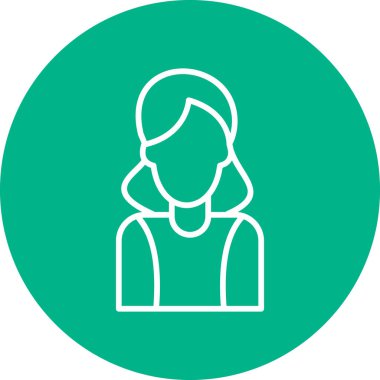 Anne yüz avatar vektör simgesi 