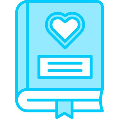 Romantizm kitabı ikonu, modern tasarım illüstrasyonu