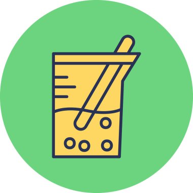 Beher. Web simgesi basit illüstrasyon 