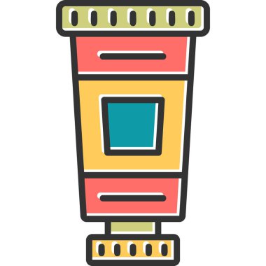 Yağlı boya modern simge, vektör illüstrasyonu