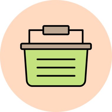 Alışveriş sepeti simgesi, vektör illüstrasyonu basit tasarım