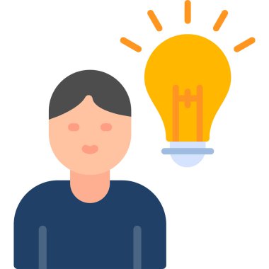 Fikir modern simgesi, vektör illüstrasyonu