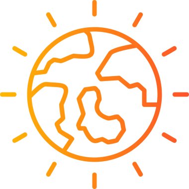 Dünya simgesinin vektör illüstrasyonu