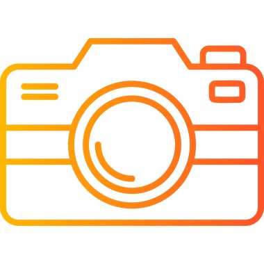 Fotoğraf Kamerası Simgesi. Vektör İllüstrasyonu