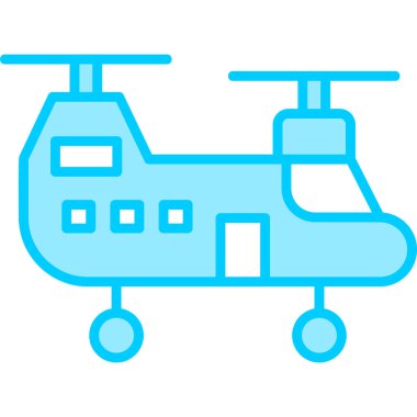 Askeri helikopter. Web simgesi basit illüstrasyon