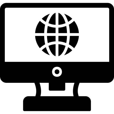 İnternet web simgesi basit illüstrasyon